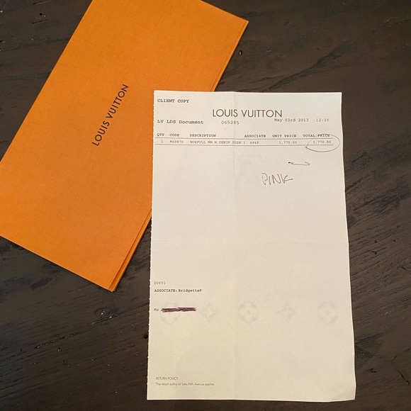 Louis Vuitton Bag Pink Denim Neverfull - Picture 14 of 14